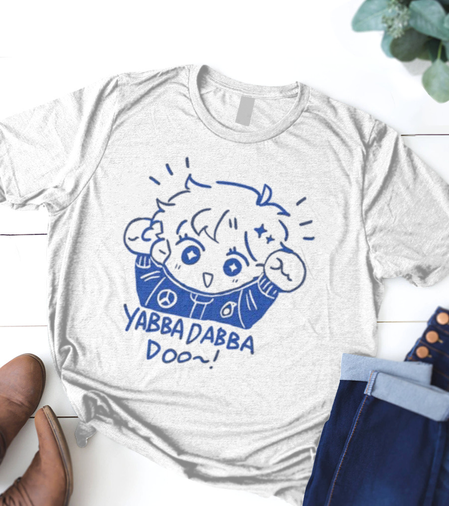 Silly George Yabba Dabba Doo Cute Cartoon Character With Peace Sign Jacket T-Shirt