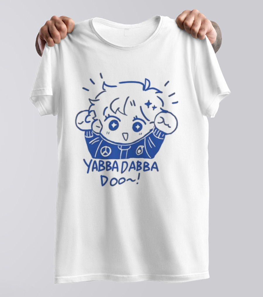 Silly George Yabba Dabba Doo Cute Cartoon Character With Peace Sign Jacket T-Shirt