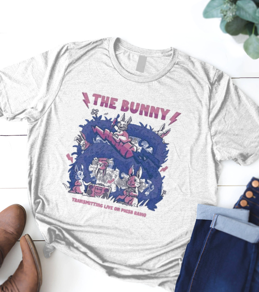 The Bunny Transmitting Live On Phish Radio Navy Broadcast Scene T-Shirt