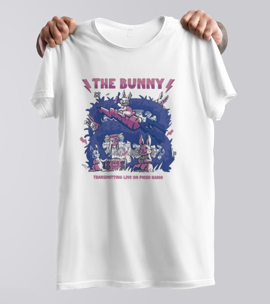 The Bunny Transmitting Live On Phish Radio Navy Broadcast Scene T-Shirt
