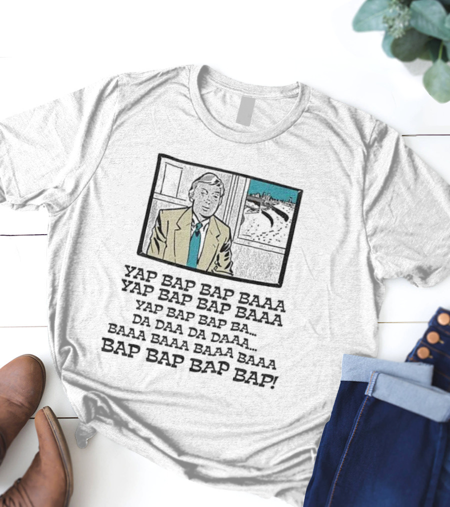 Yap Bap Bap Baaa Richie Cricket Commentary Scenes Text T-Shirt