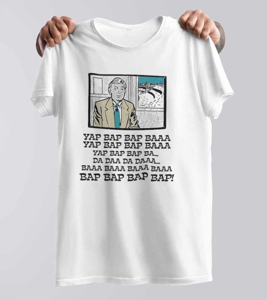 Yap Bap Bap Baaa Richie Cricket Commentary Scenes Text T-Shirt
