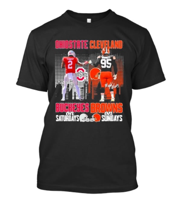 Ohio State Cleveland Buckeyes Browns On Saturdays On Sundays T-Shirt