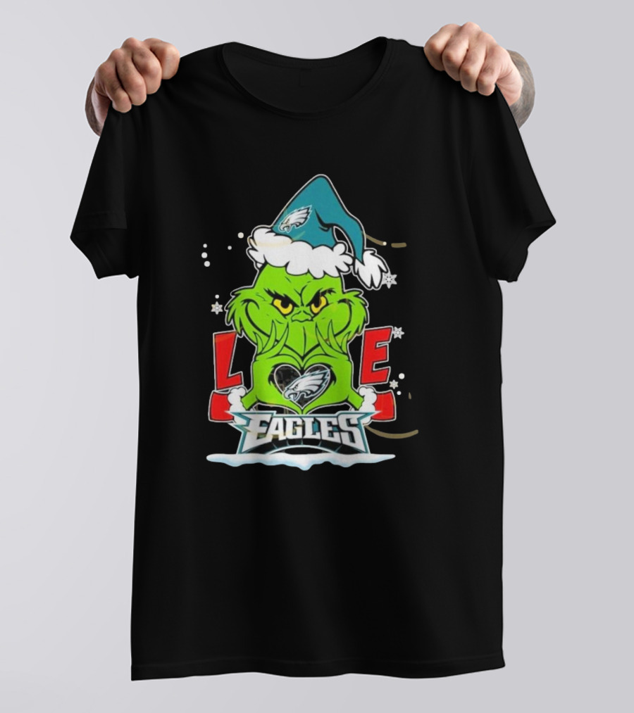 The Grinch Love Eagles Philadelphia T-Shirt