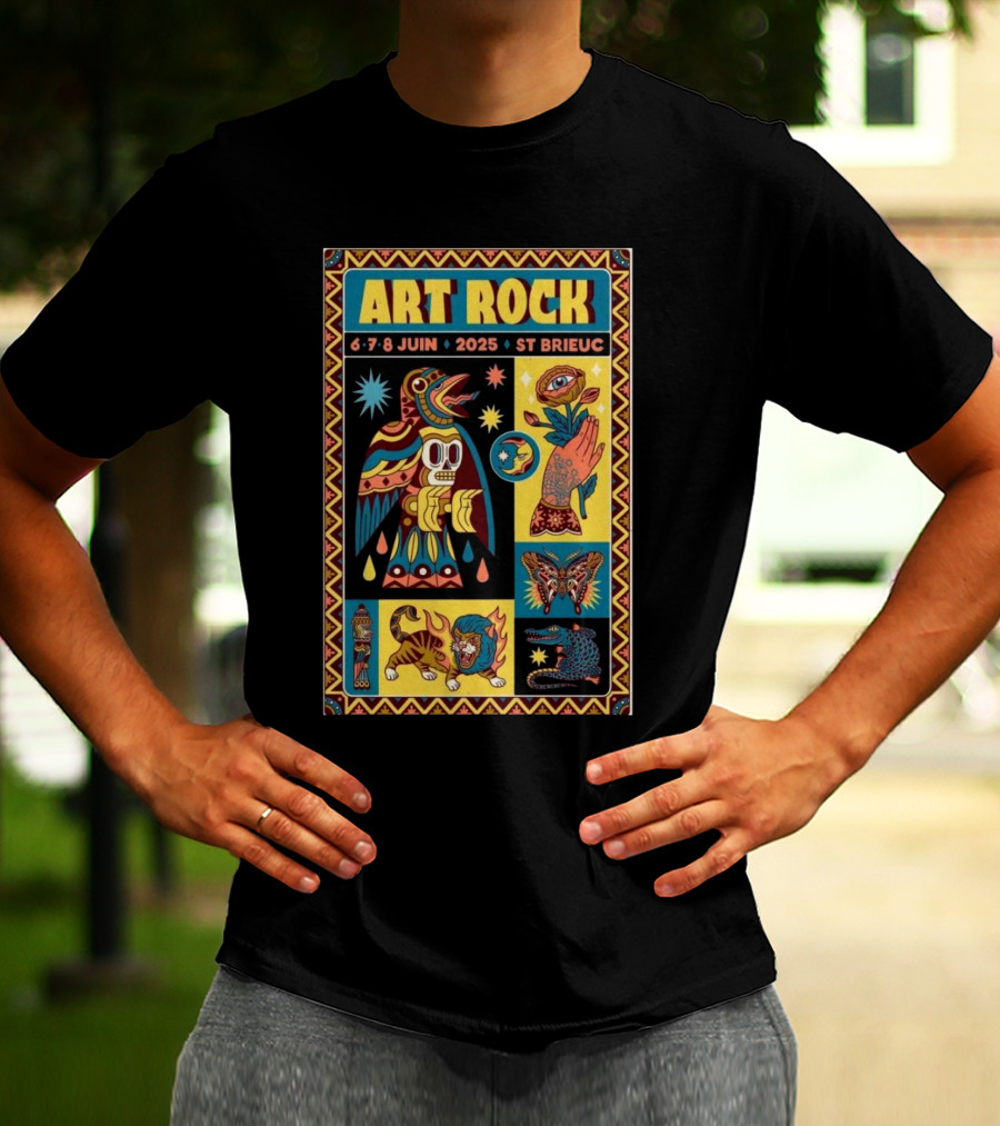 Art Rock Festival 2025 St Brieuc June 6-8 Bretagne France T-Shirt