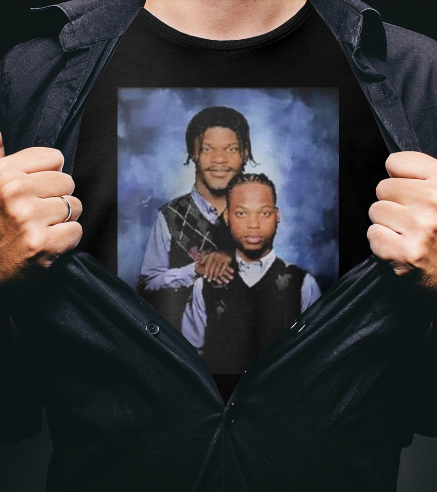 Lamar Jackson And Derrick Henry Step Brothers Movie Parody Baltimore Ravens T-Shirt