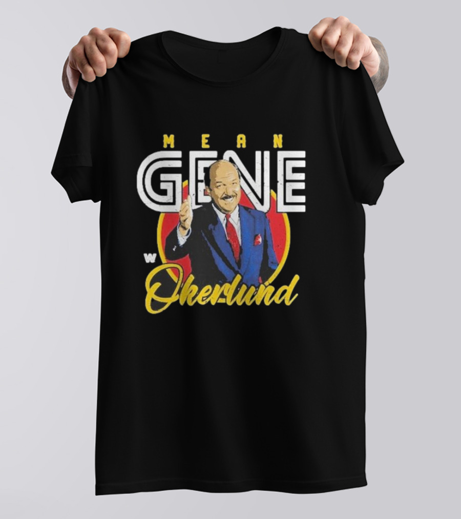 Mean Gene Okerlund W Emblem 500 Level T-Shirt