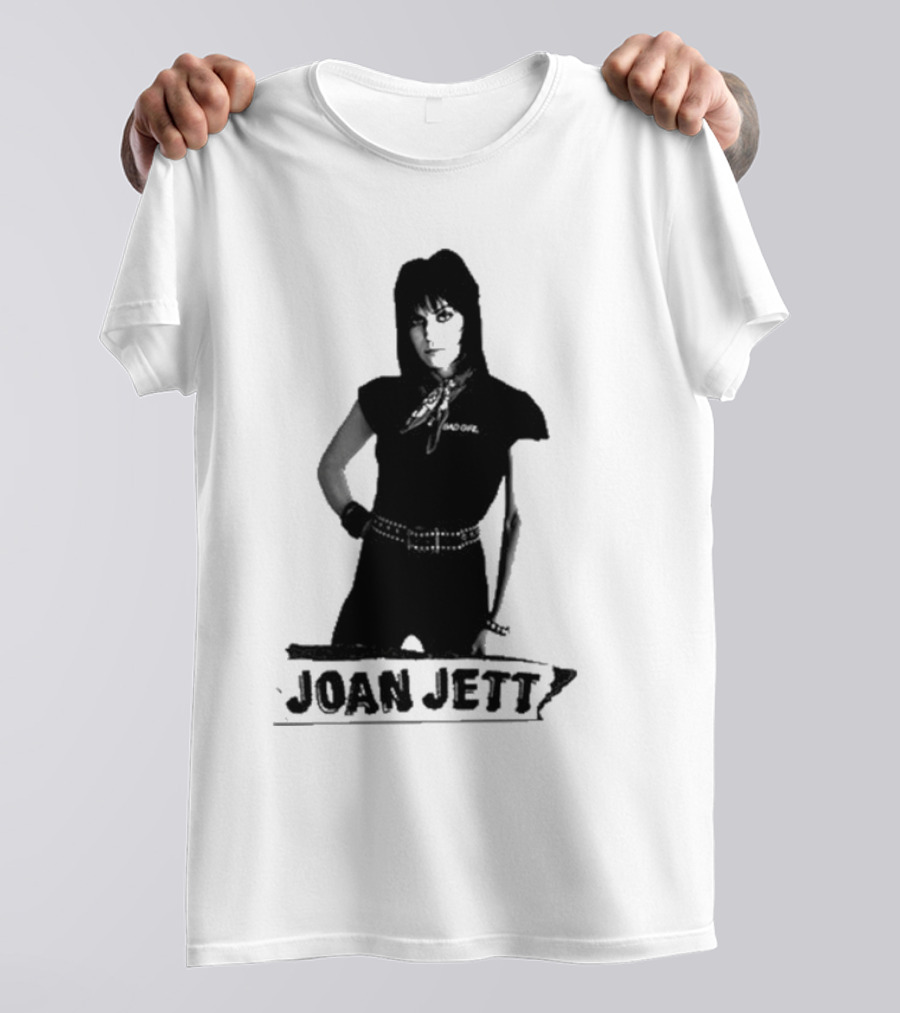 Joan Jett Crimson And Clover Photo Joan Jett Black And White Image T-Shirt