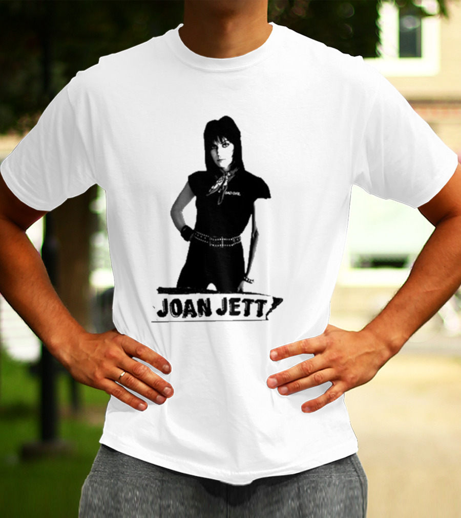 Joan Jett Crimson And Clover Photo Joan Jett Black And White Image T-Shirt