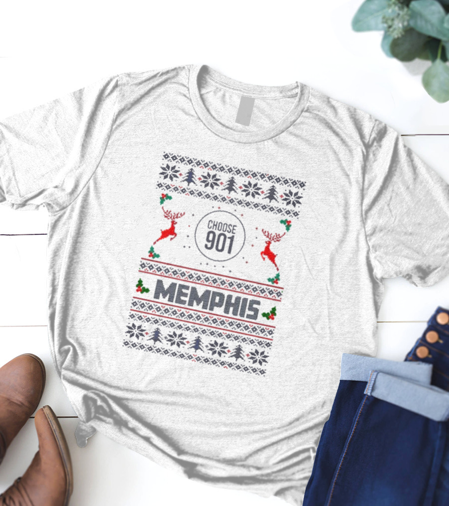 Choose 901 Memphis Christmas Holiday T-Shirt