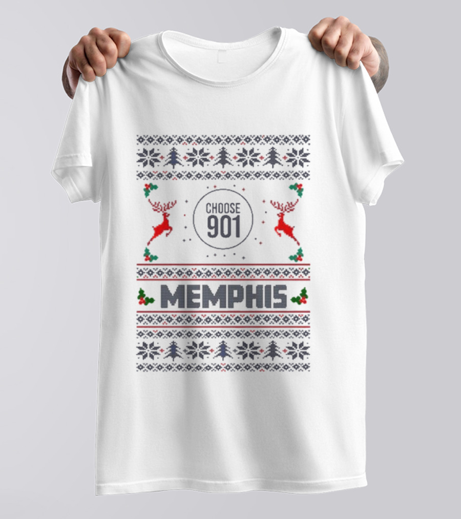 Choose 901 Memphis Christmas Holiday T-Shirt