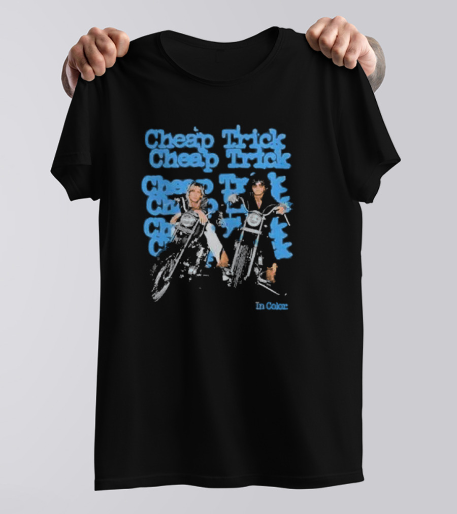 Cheap Trick In Color Motorcycle Riders T-Shirt