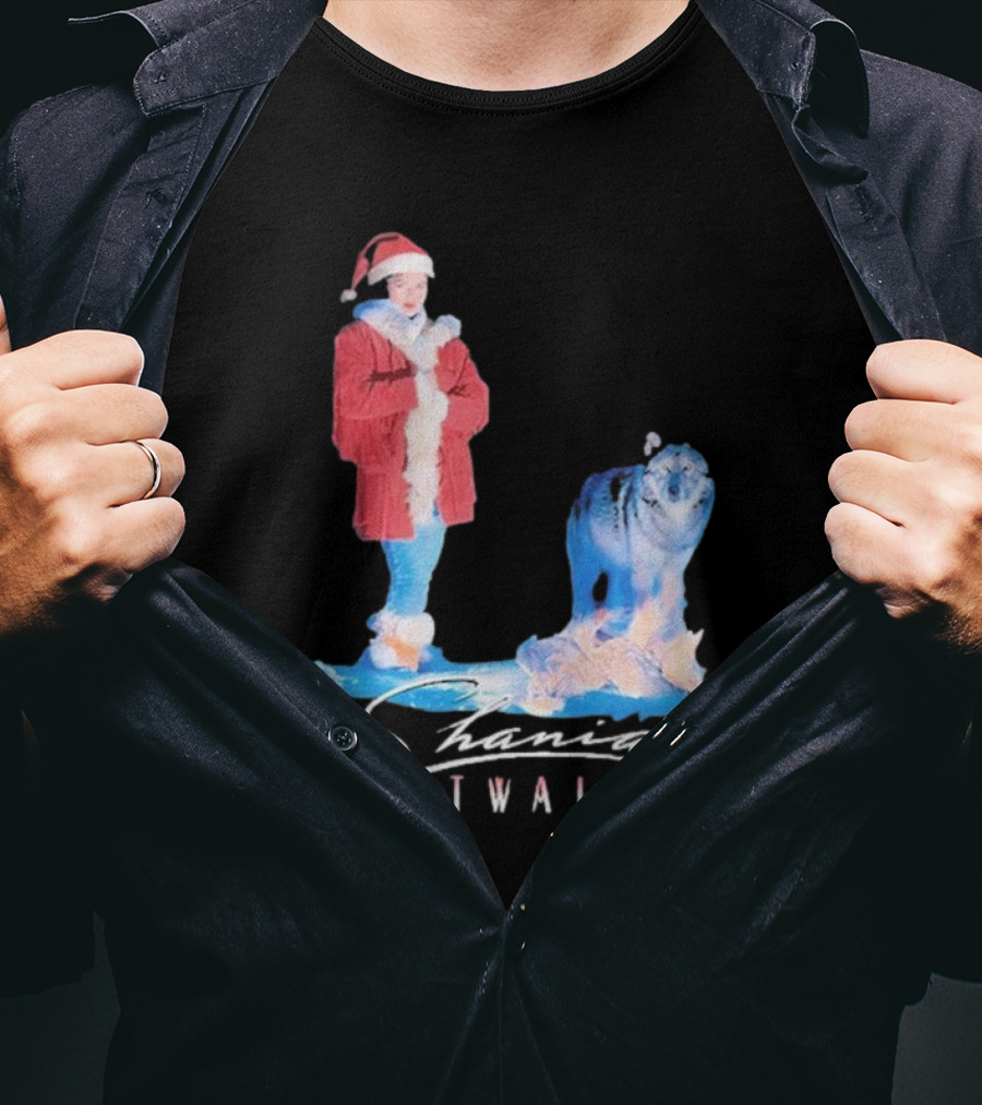 Shania Twain Holiday Santa Suit And Wolf T-Shirt