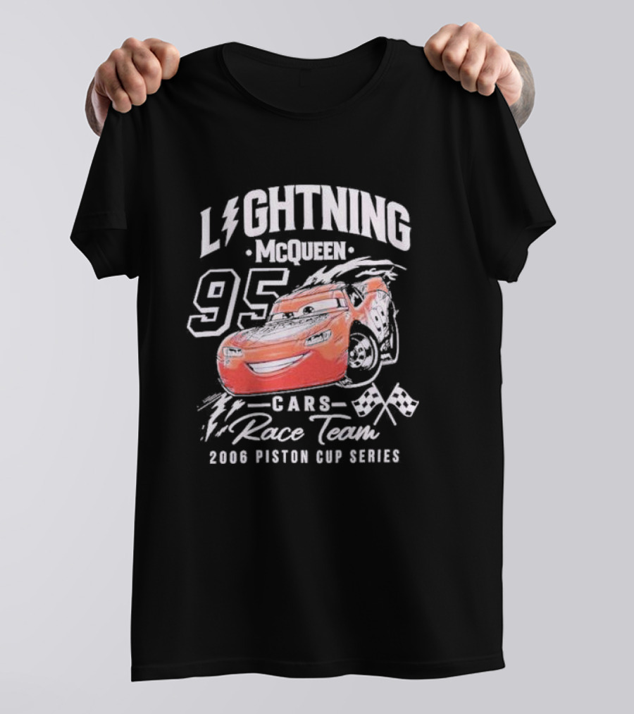 Lightning McQueen 95 Cars Race Team 2006 Piston Cup Series T-Shirt