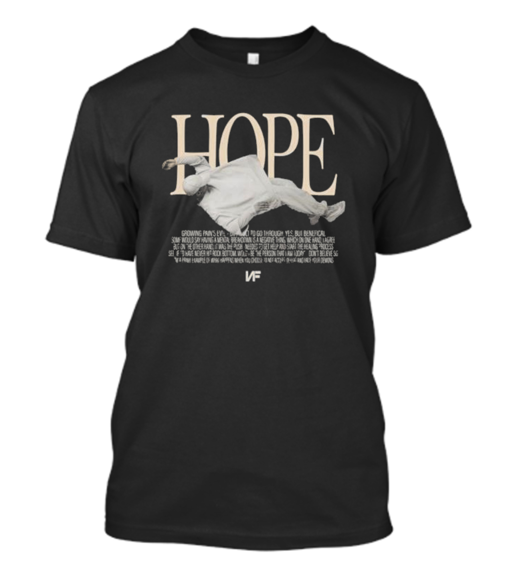 NF Real Music Hope Floating Figure Text Inspirational Choices T-Shirt