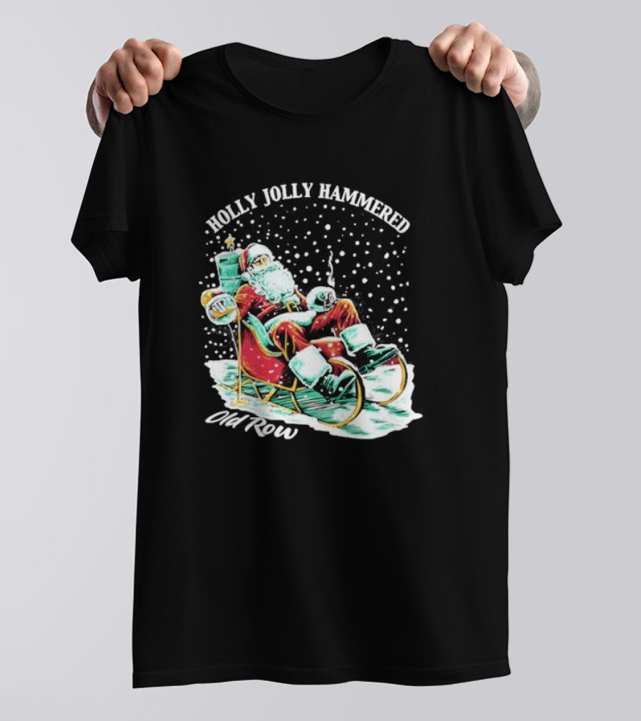 Holly Jolly Hammered Santa Old Row T-Shirt