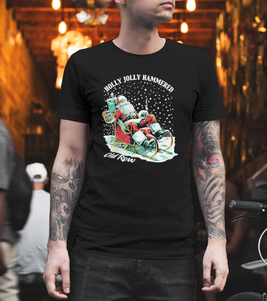 Holly Jolly Hammered Santa Old Row T-Shirt