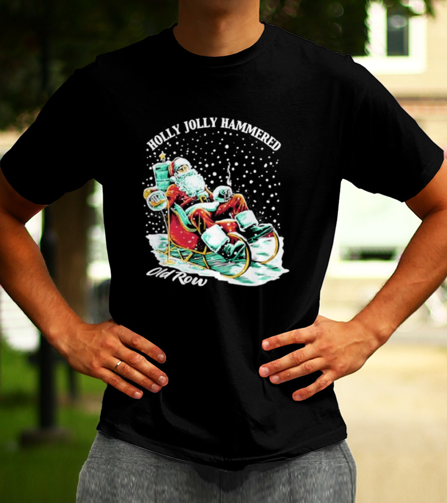Holly Jolly Hammered Santa Old Row T-Shirt