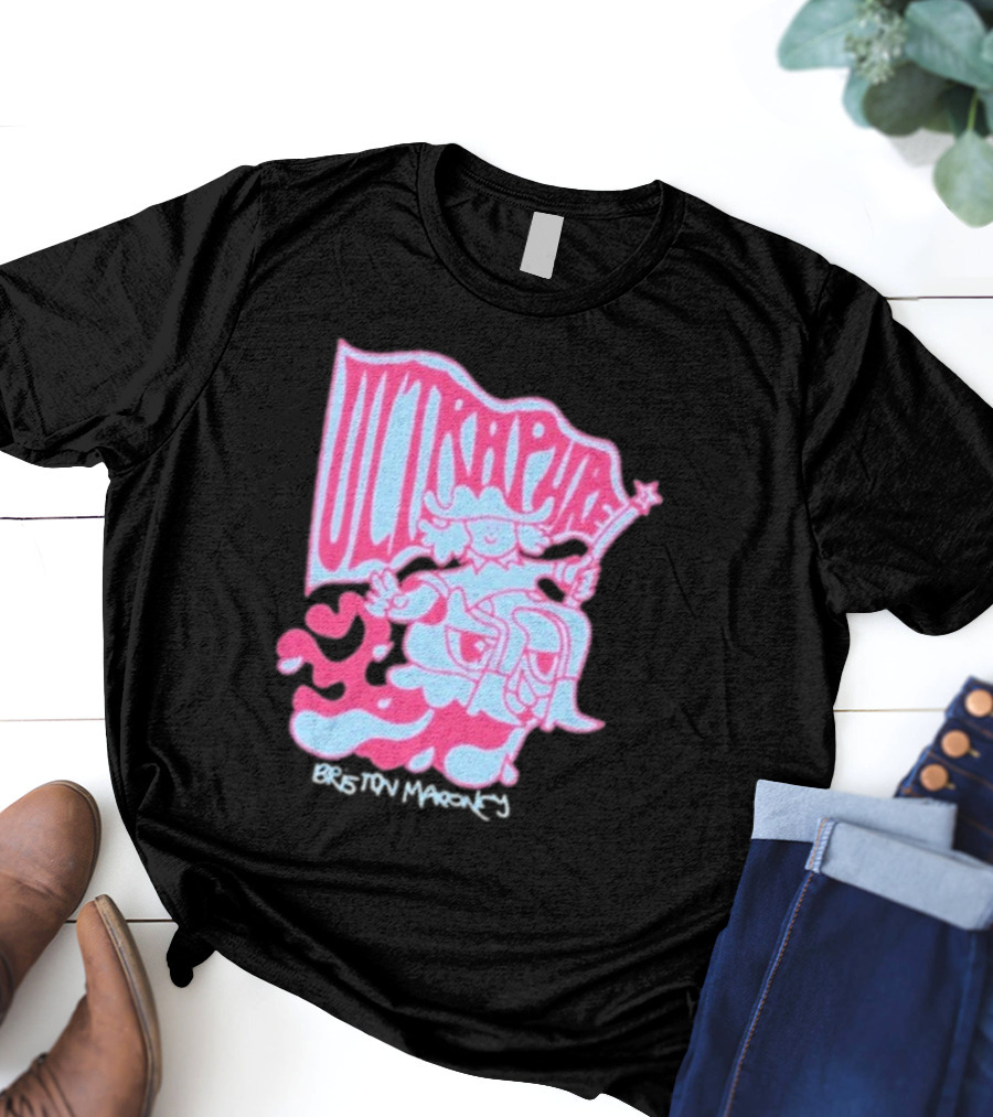 Briston Maroney Ultrapure Pink And Blue Caricature T-Shirt