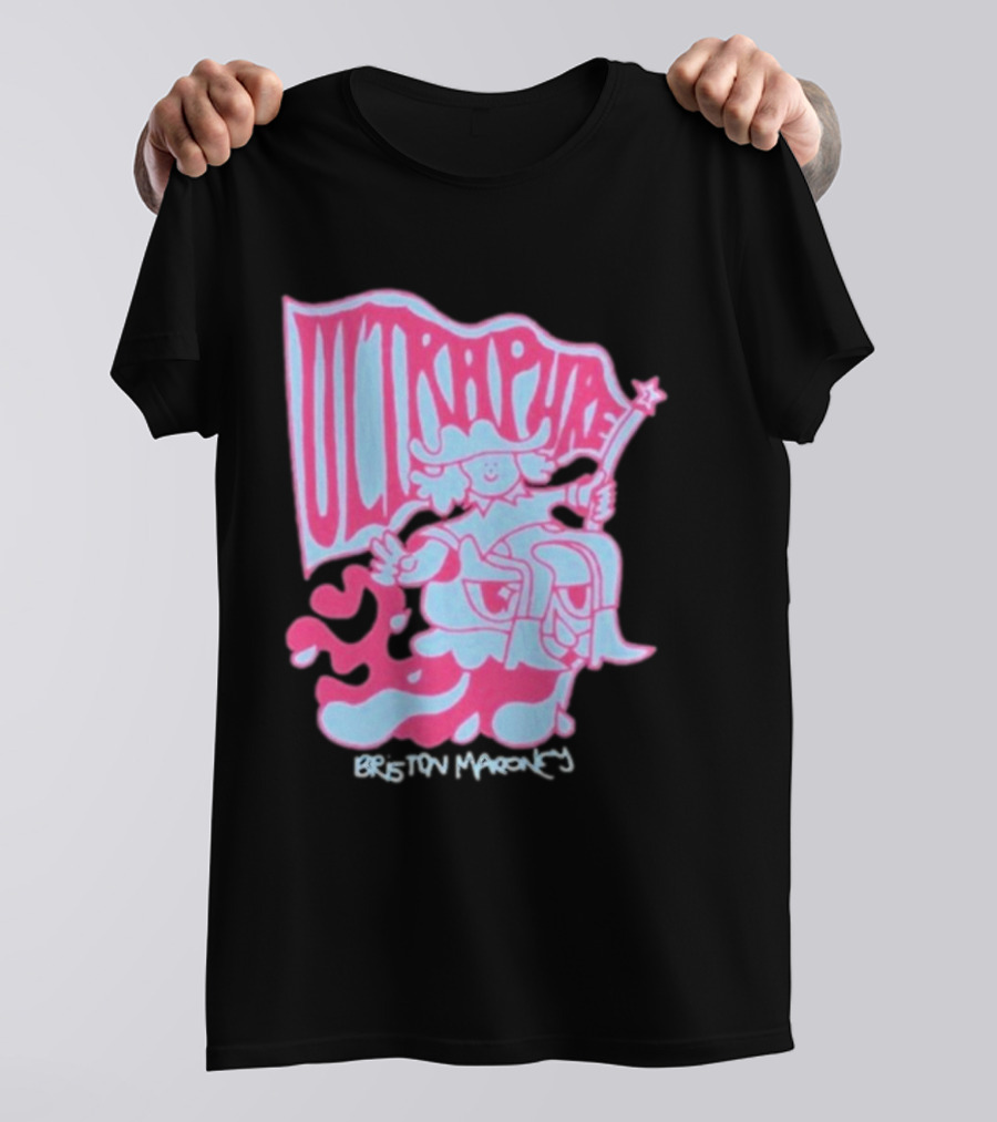 Briston Maroney Ultrapure Pink And Blue Caricature T-Shirt