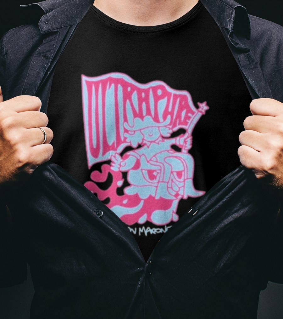 Briston Maroney Ultrapure Pink And Blue Caricature T-Shirt