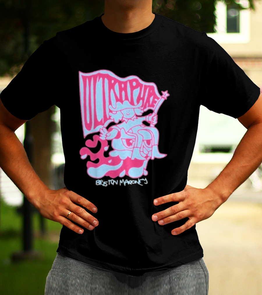 Briston Maroney Ultrapure Pink And Blue Caricature T-Shirt