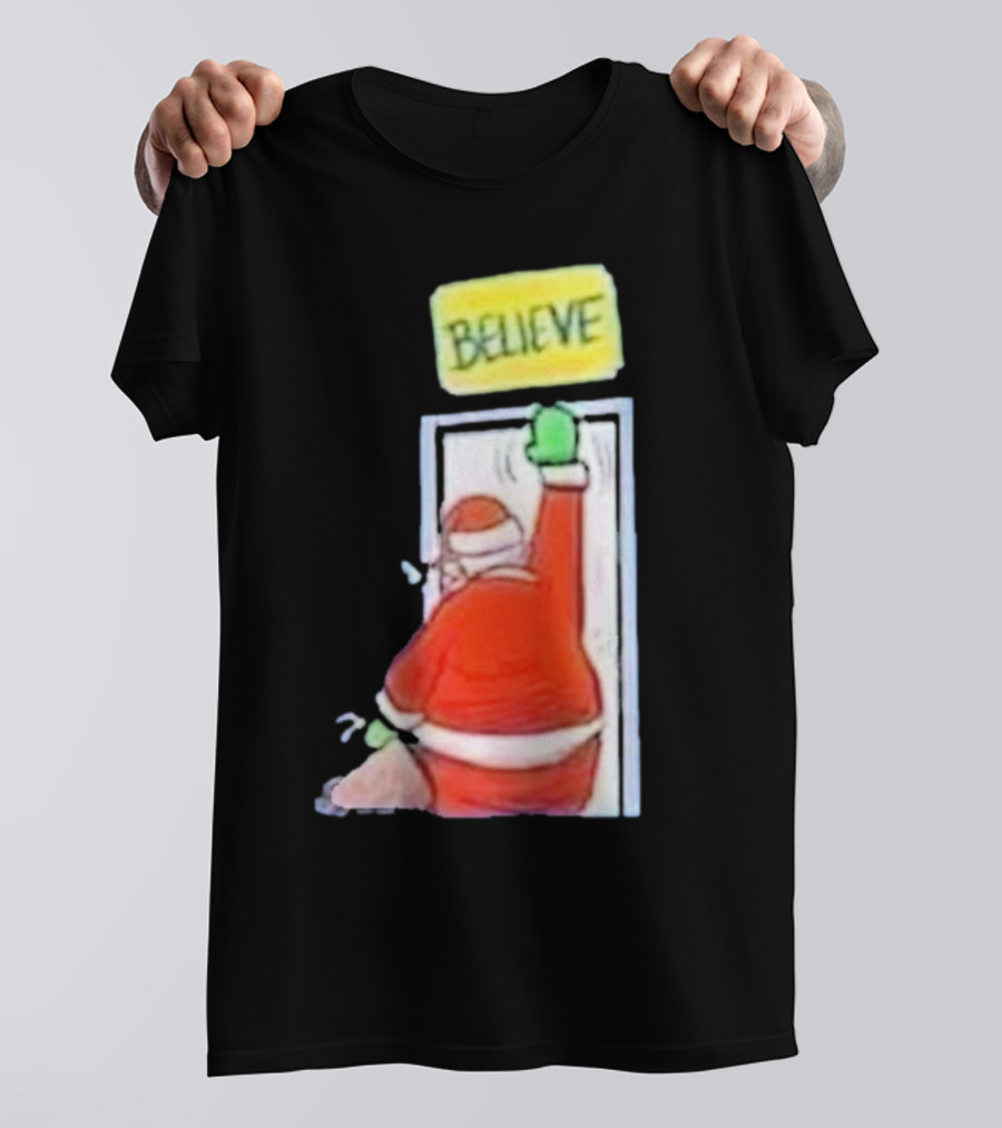 Santa Ted Lasso Believe Christmas Holiday Image T-Shirt