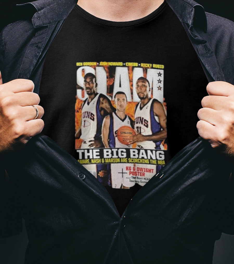 SLAM Magazine: The Big Bang Amare Nash And Marion Scorching The NBA T-Shirt