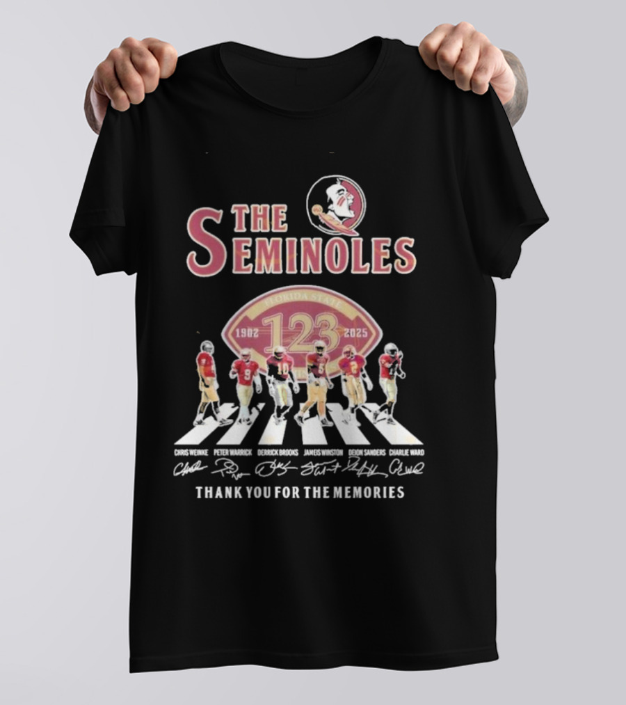 The Seminoles Florida State 1902-2025 Thank You For The Memories 123 T-Shirt
