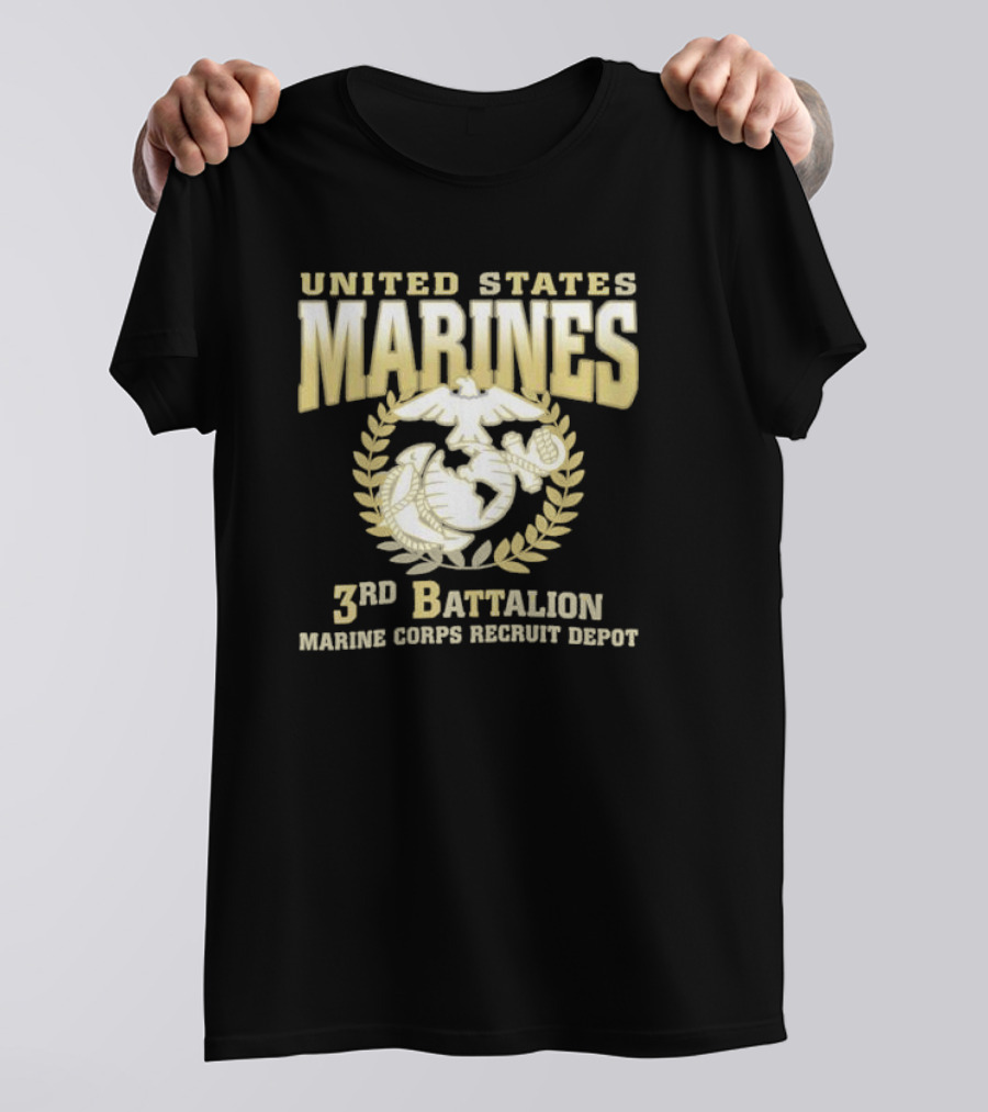 United States Marines 3rd Battalion Marine Corps Recruit Depot Emblem T-Shirt