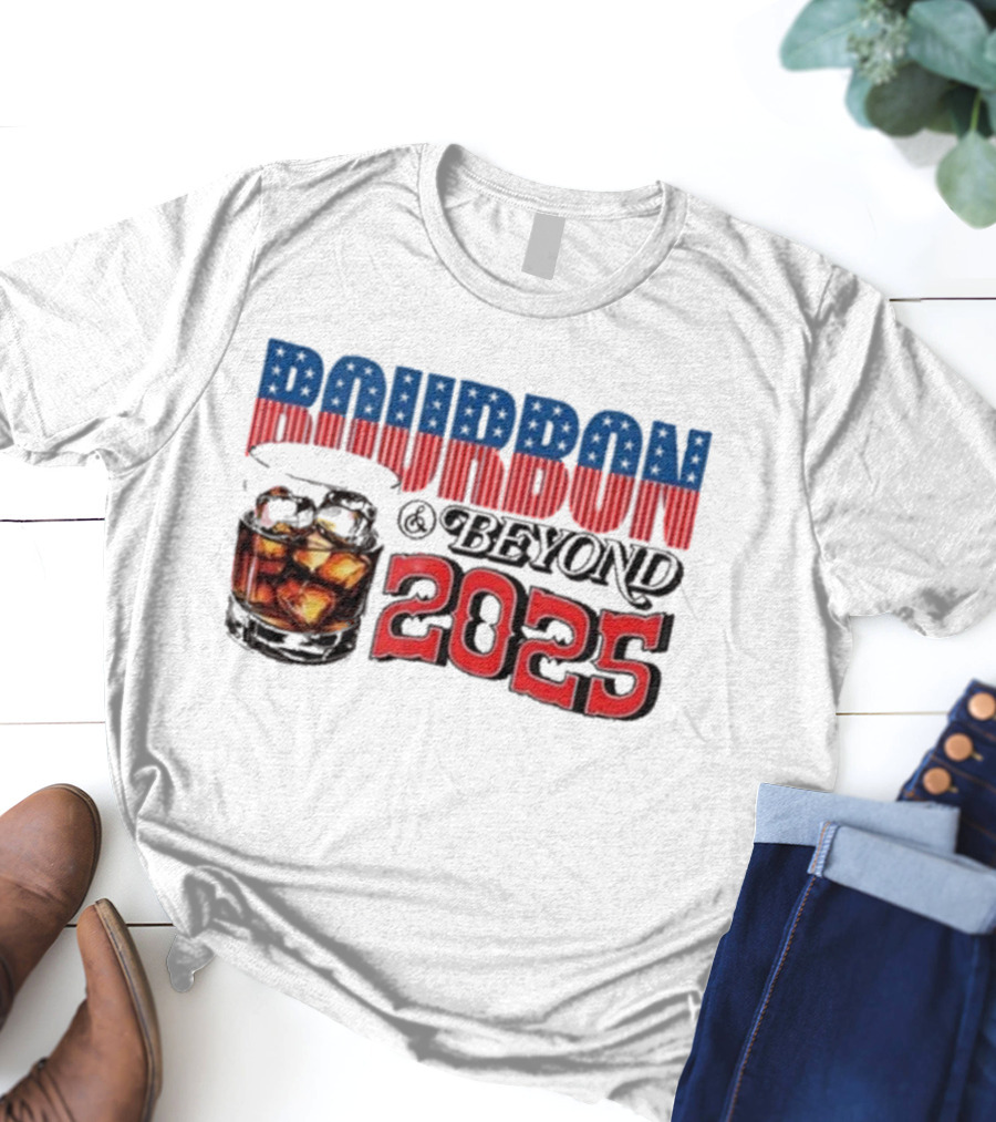 Bourbon And Beyond 2025 Stars And Stripes Whiskey Glass T-Shirt