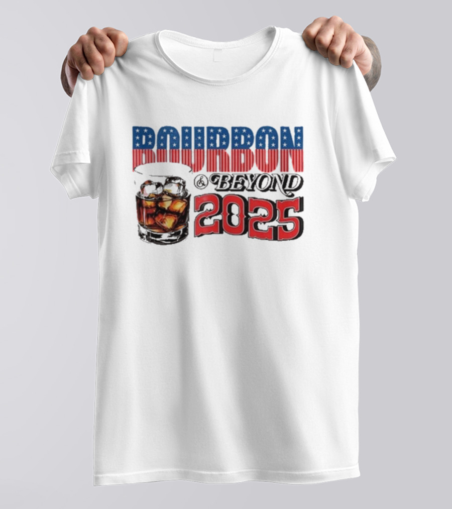 Bourbon And Beyond 2025 Stars And Stripes Whiskey Glass T-Shirt
