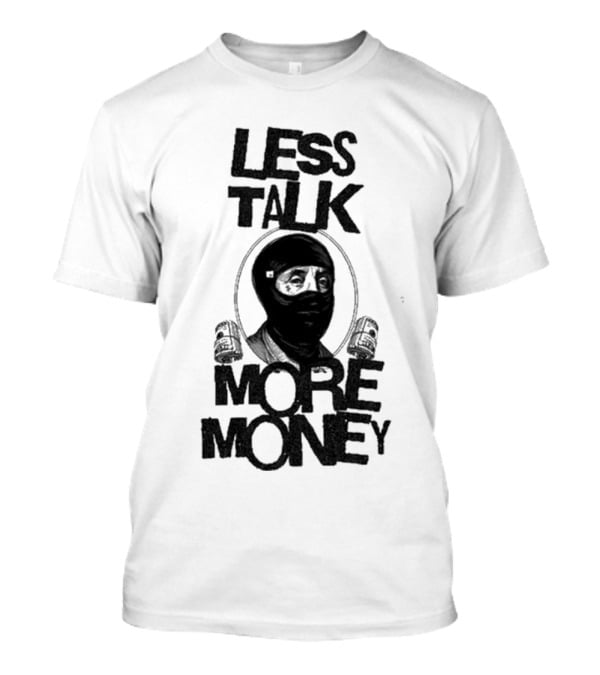 City Boys Franklin Less Talk More Money Masked Figure With Headphones T-Shirt