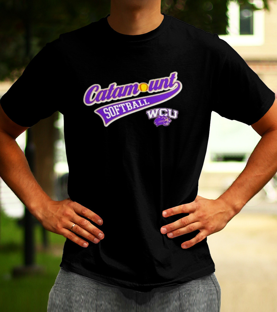 Catamount Softball WCU Western Carolina University T-Shirt