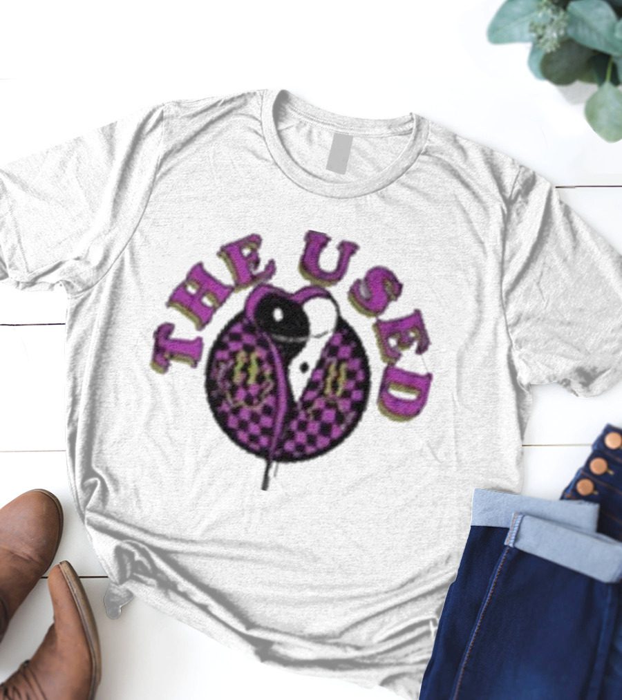 The Used Intertwined Yin Yang Checkered Heart T-Shirt
