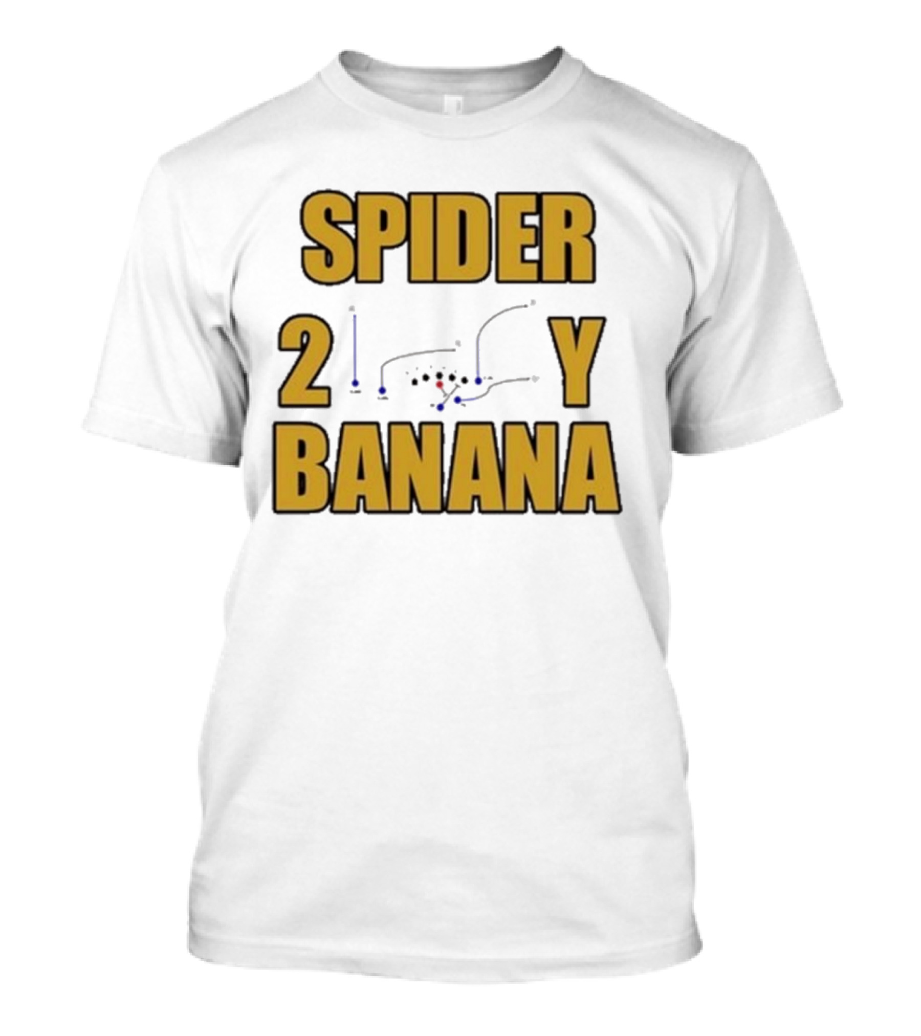 Jon Gruden Spider 2 Y Banana Football Play Diagram T-Shirt