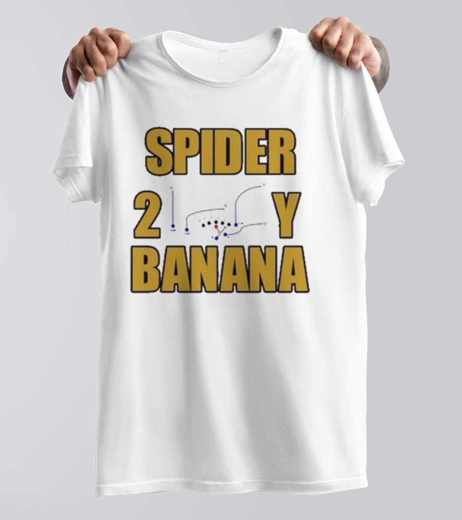 Jon Gruden Spider 2 Y Banana Football Play Diagram T-Shirt
