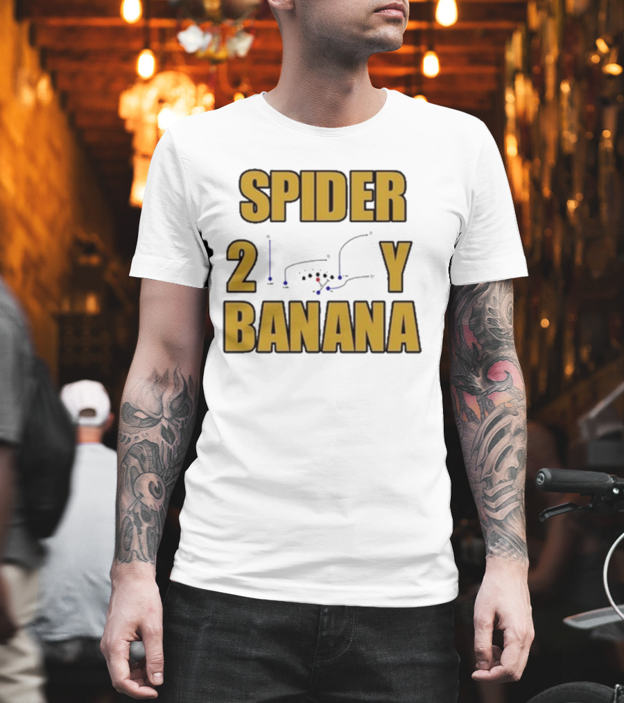 Jon Gruden Spider 2 Y Banana Football Play Diagram T-Shirt