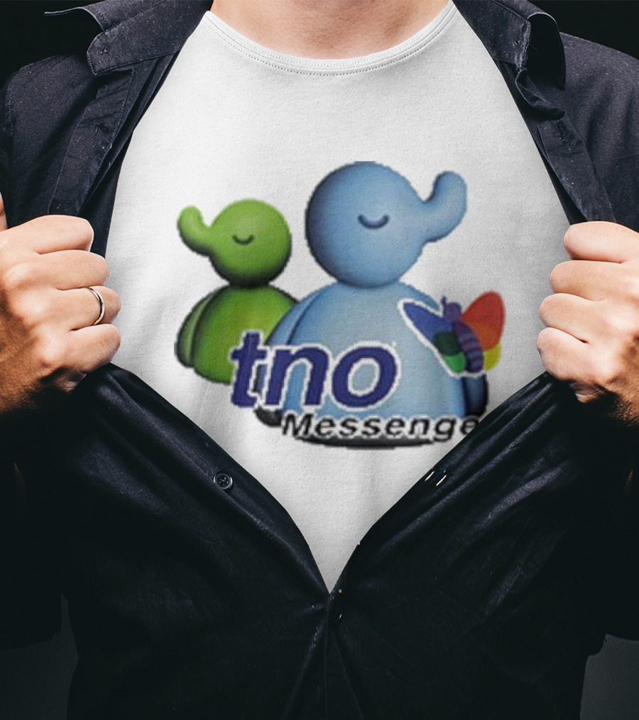 TNO Messenger Cute Elephant Avatars With Colorful Butterfly T-Shirt