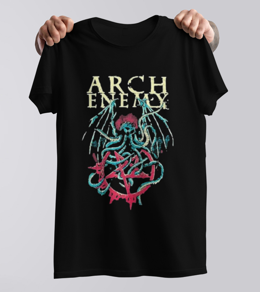 Arch Enemy Cthulhu Pentagram Wings T-Shirt