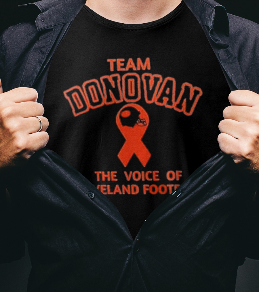 Team Donovan The Voice Of Cleveland Football Jim Donovan Cleveland Browns T-Shirt