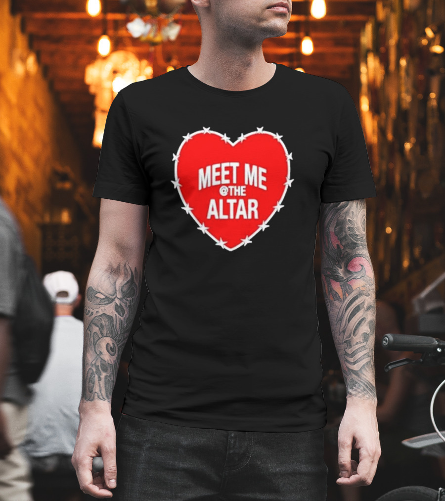 Meet Me At The Altar Heart With Star Border T-Shirt
