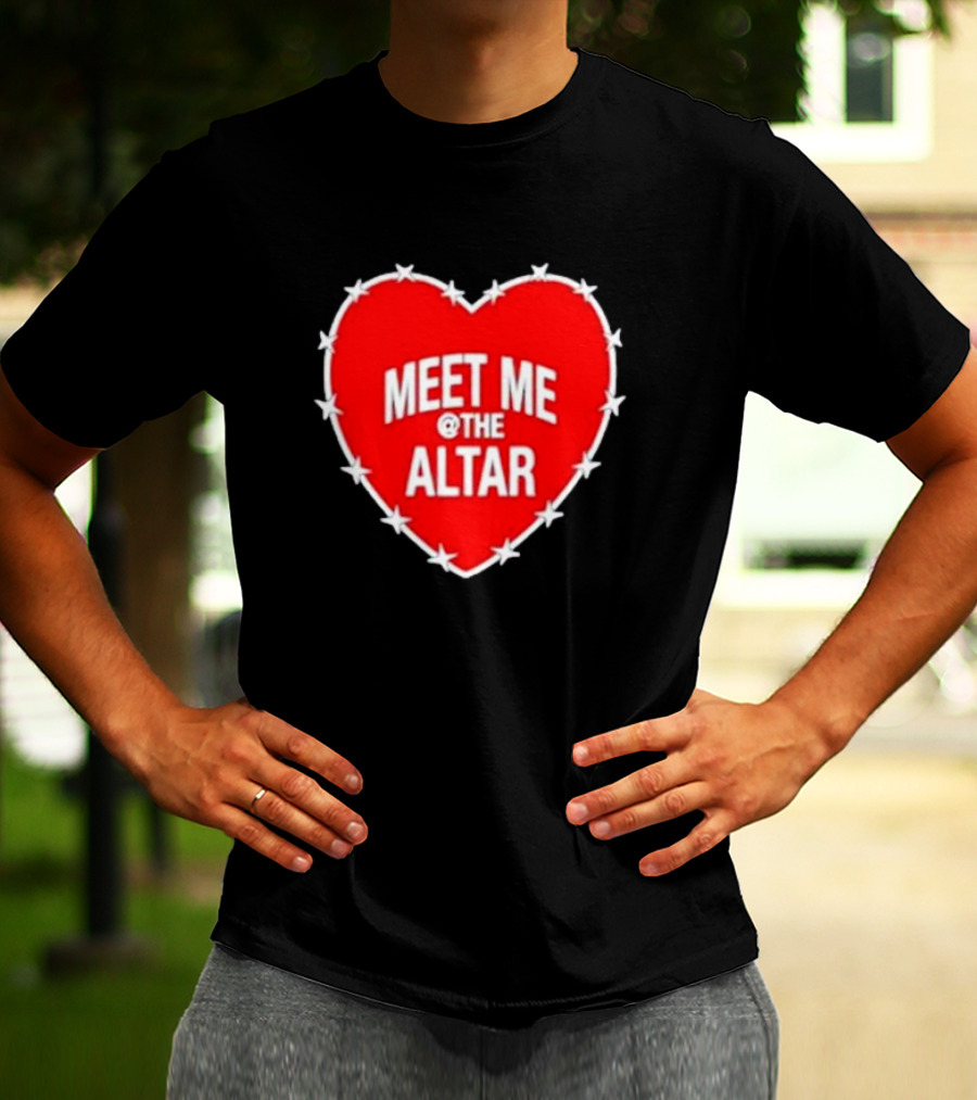 Meet Me At The Altar Heart With Star Border T-Shirt