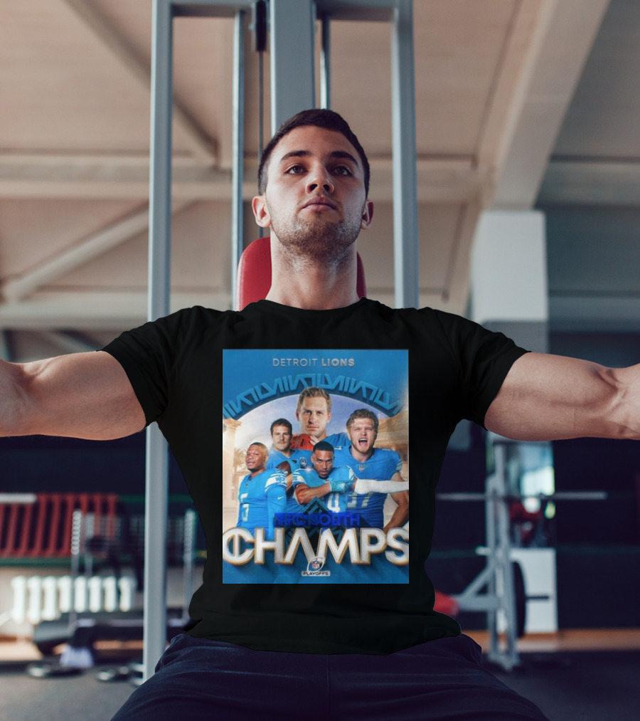 Detroit Lions AFC South Champs Playoffs Team T-Shirt