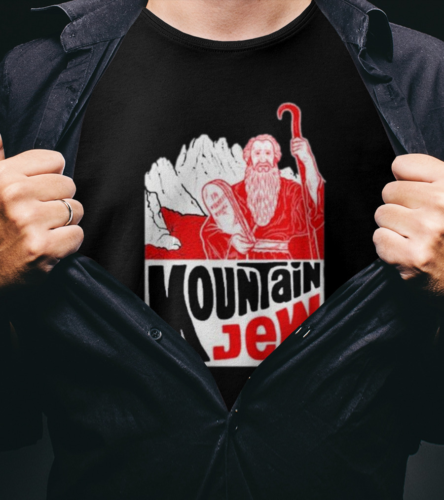 Nwt Mountain Jew Nature Old Men Cool Moses With Ten Commandments T-Shirt