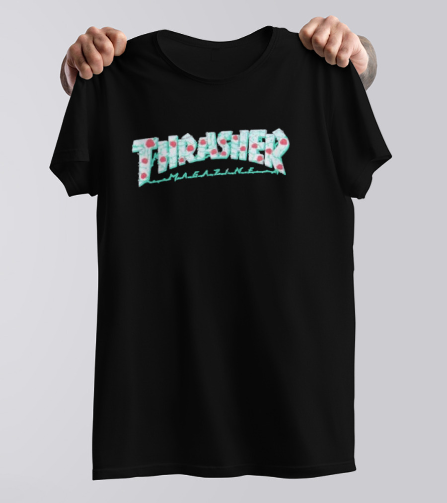Thrasher Magazine Zombie-Inspired Text T-Shirt