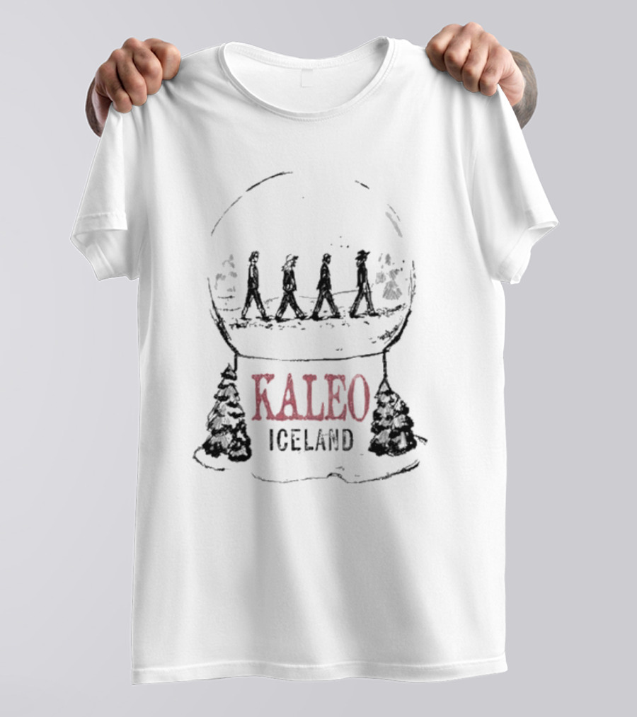 Kaleo Iceland Abbey Road Inspired Snow Globe T-Shirt