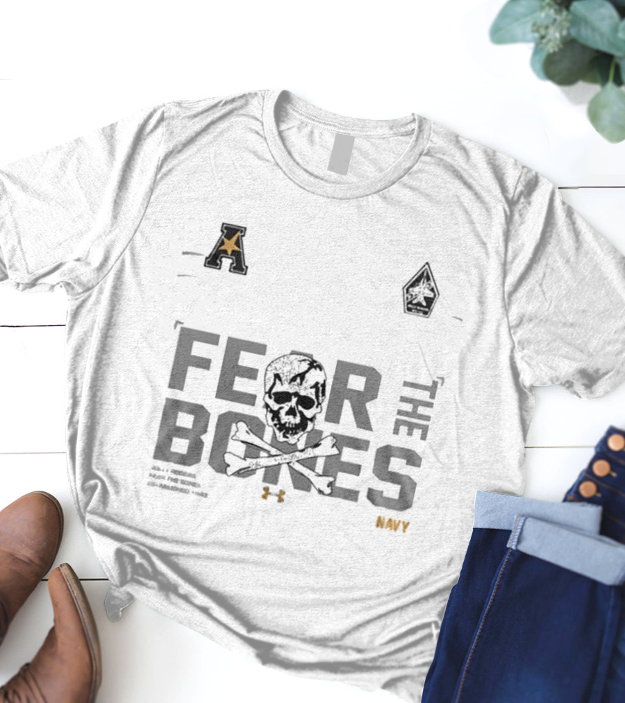 Navy Midshipmen X Jolly Rogers Fear The Bones T-Shirt