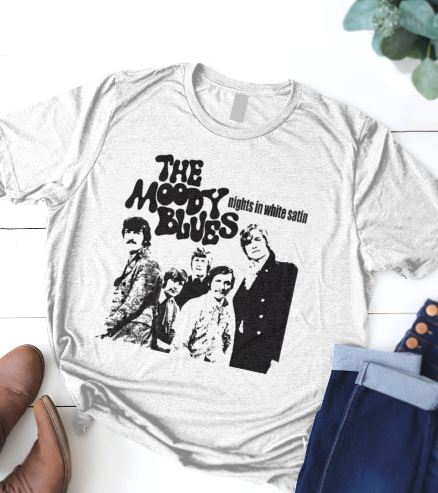 The Moody Blues Nights In White Satin Vintage Band Photo T-Shirt