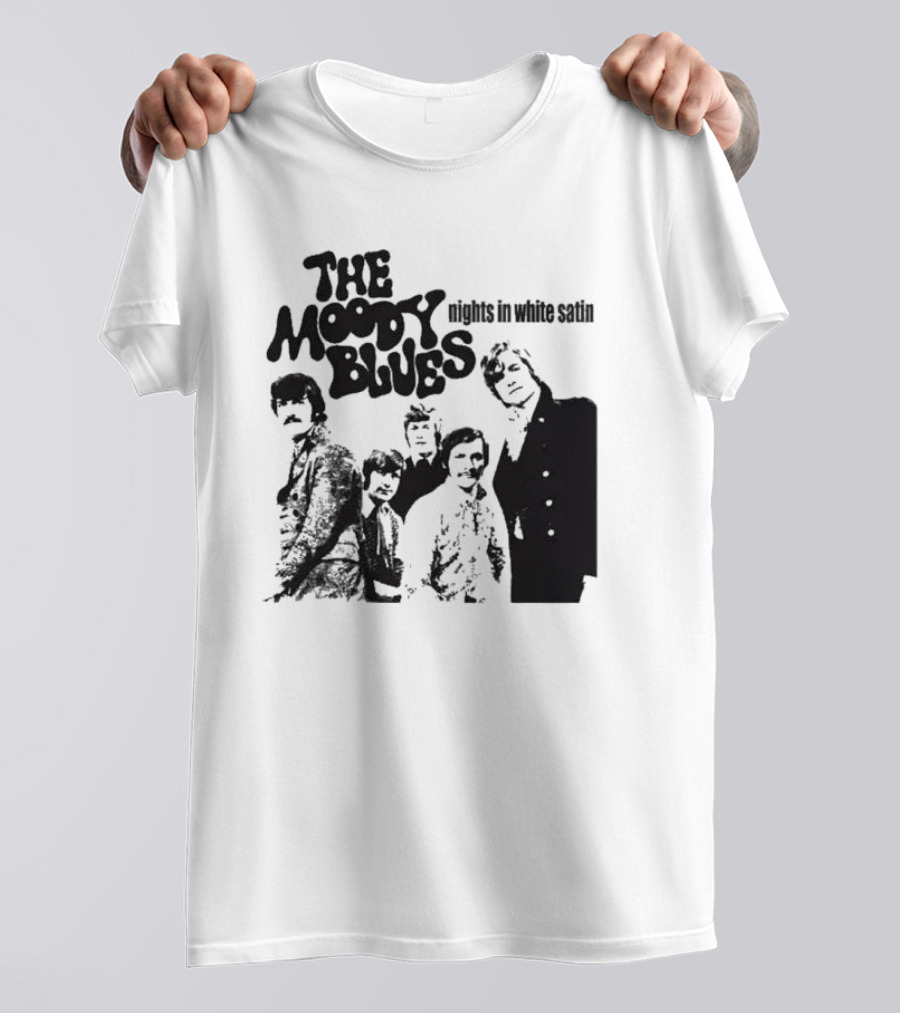 The Moody Blues Nights In White Satin Vintage Band Photo T-Shirt